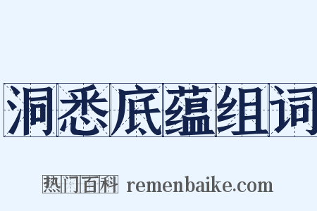 洞悉底蕴组词是什么意思的图片